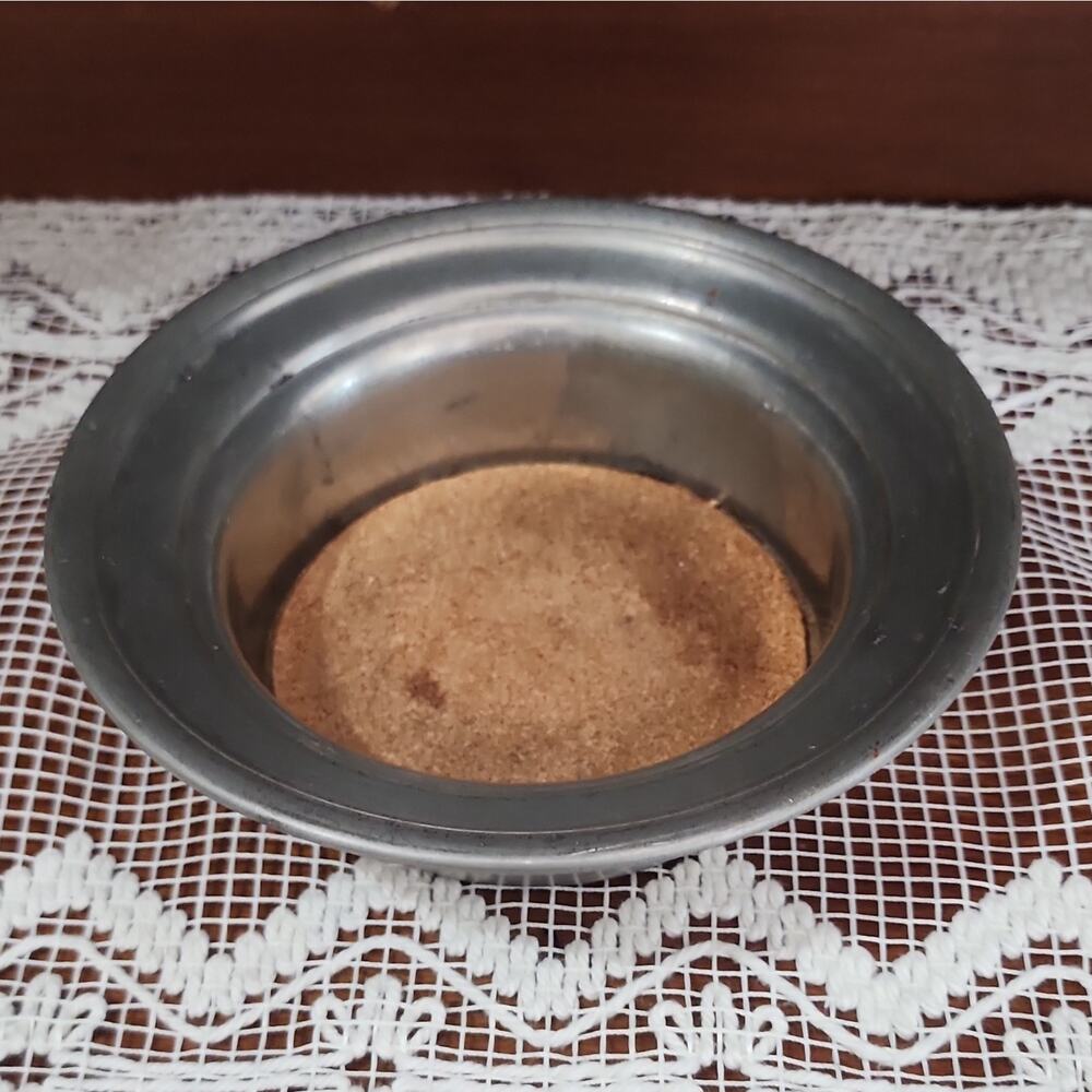 International Pewter Coaster wine coaster / Cork Pewter Drinkware Collectible